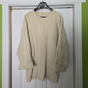 Cozy Cream Cable Knit Sweater